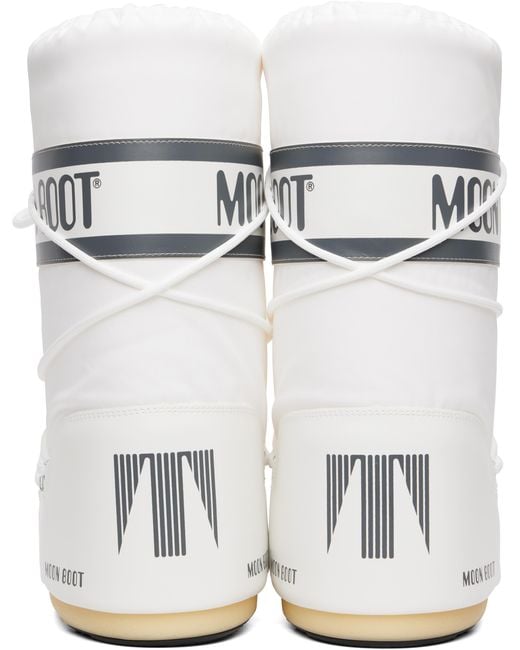 Moon Boot White Icon Nylon Boots for men