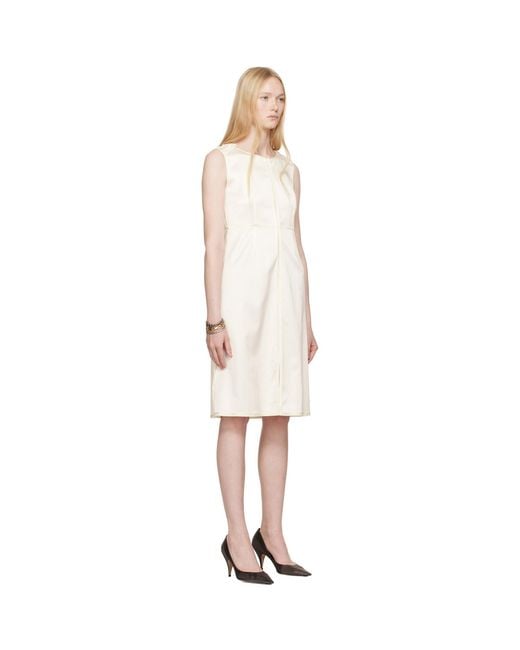 MM6 by Maison Margiela Black Off- Satin Stretch Convertible Midi Dress