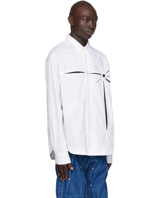 Kusikohc White Off- Origami Shirt for men