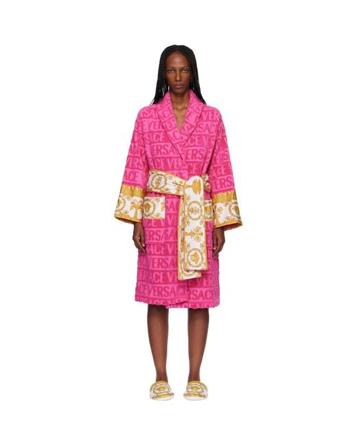 Versace Pink 'I Heart Baroque' Bathrobe