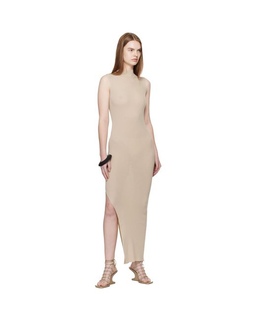 Rick Owens Black Temple Sl Turtle Midi Dress