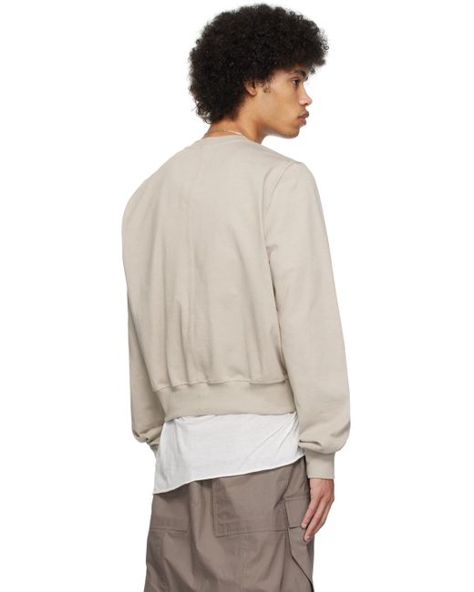 Rick Owens Multicolor Off-white Cropped Sweatshirt for men