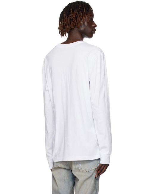 Moncler Black White Patch Long Sleeve T-shirt for men