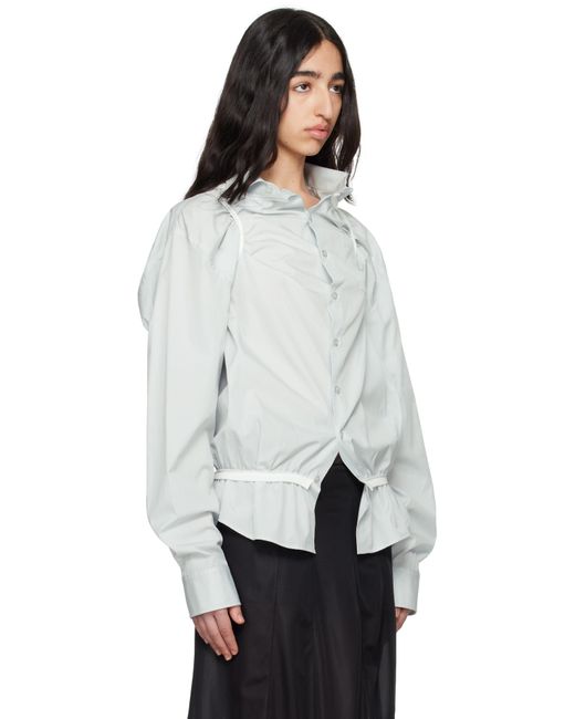 Maison Margiela ブルー Piping シャツ White