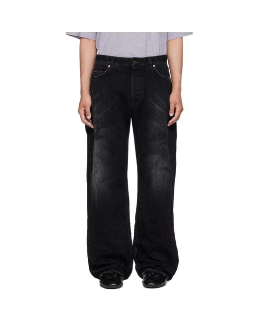 Balenciaga Black Relaxed Fit Jeans for men
