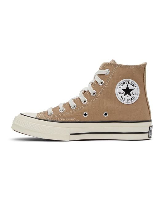 Converse Canvas Tan Chuck 70 High Sneakers for Men - Lyst