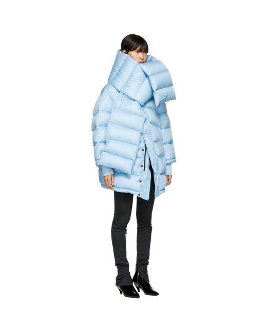 balenciaga puffer jacket with scarf