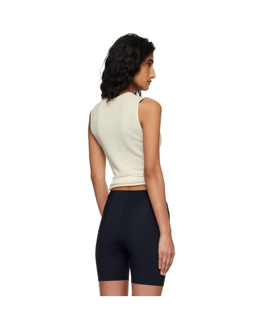 Skims Black Off- Featherweight Cashmere Sleeveless Top