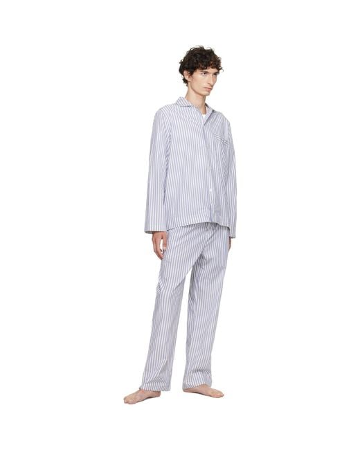 Tekla Purple Poplin Pyjama Pants for men