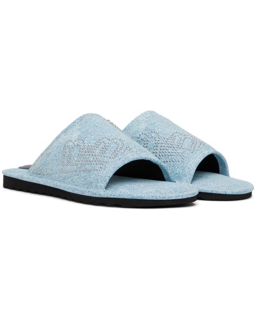 By Far Black Blue Ari Stud Slides