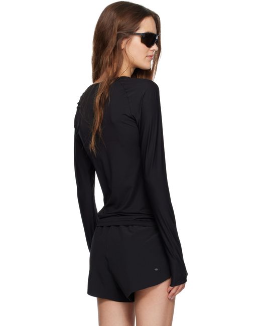 District Vision Black Aloe Long Sleeve Fitted Sport T-Shirt