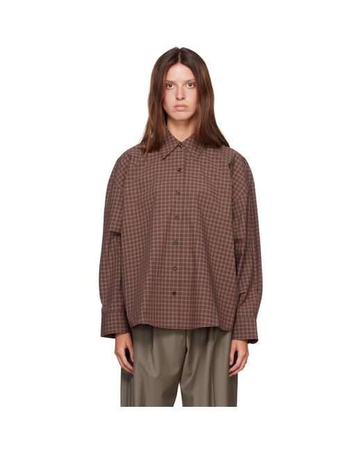 Cordera Brown Checked Oversized Shirt