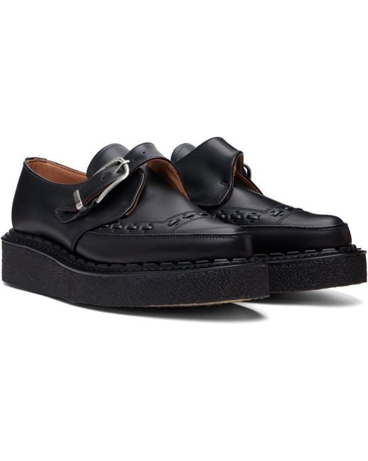 George Cox Black Diano Monkstraps for men