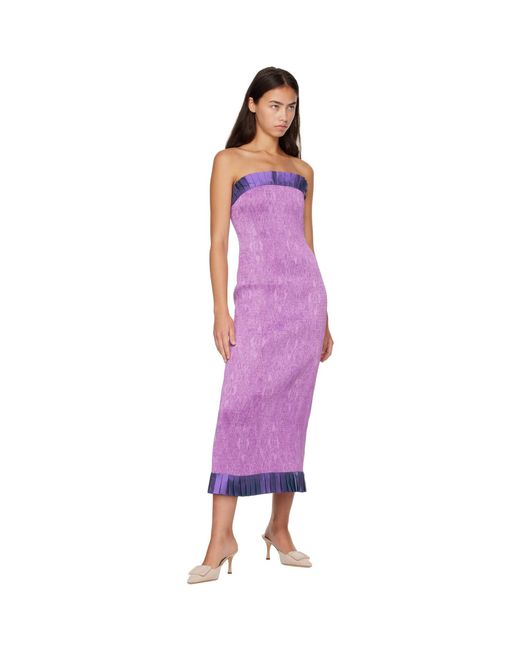 Super Yaya Purple Assuan Midi Dress