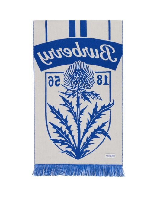 Burberry Blue Mu Thistle Football Scarf