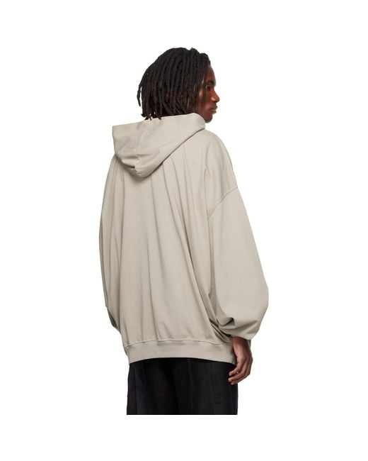 Rick Owens Gray Tower Hun Hoodie for men