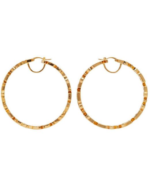 Versace Logo Hoop Earrings in Black Lyst UK