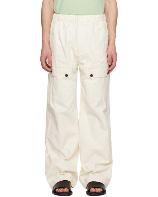 Pantalon blanc cassé à cordons coulissants Ferragamo pour homme en coloris Natural