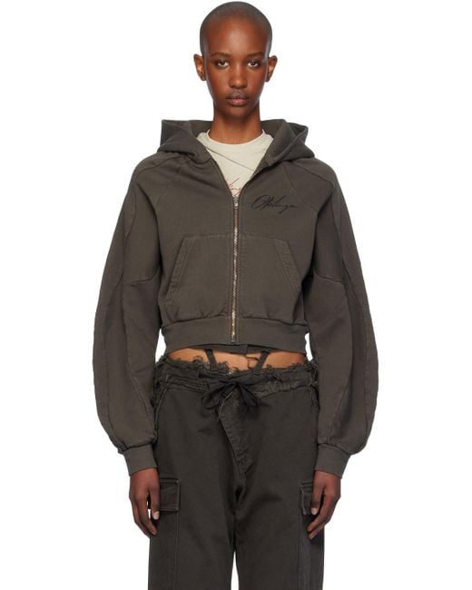 OTTOLINGER Black Multiline Zip Hoodie