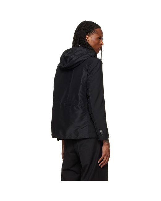 Sacai Black Suiting X Nylon Twill Blazer for men