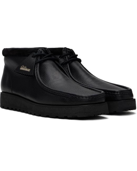 Clarks Black Wallabee Scout Desert Boots for men