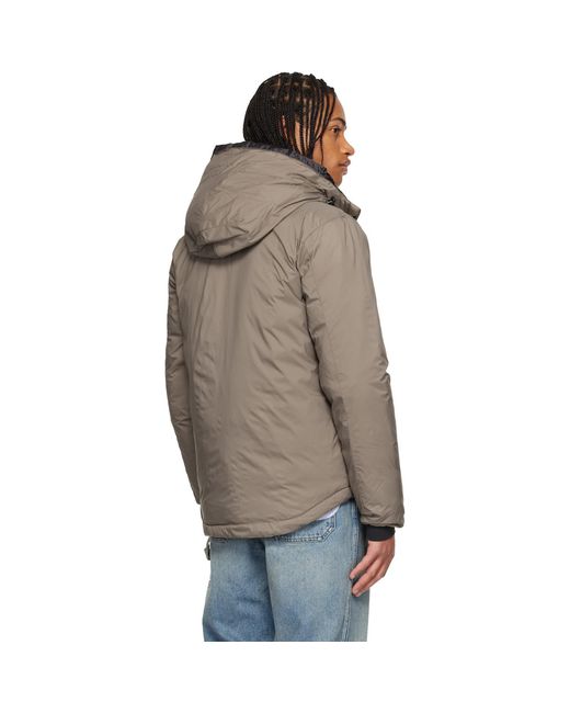 Canada Goose Black Taupe Label' Lodge Hooded Down Jacket for men