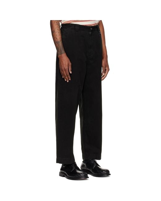 Wooyoungmi Black Chino Trousers for men