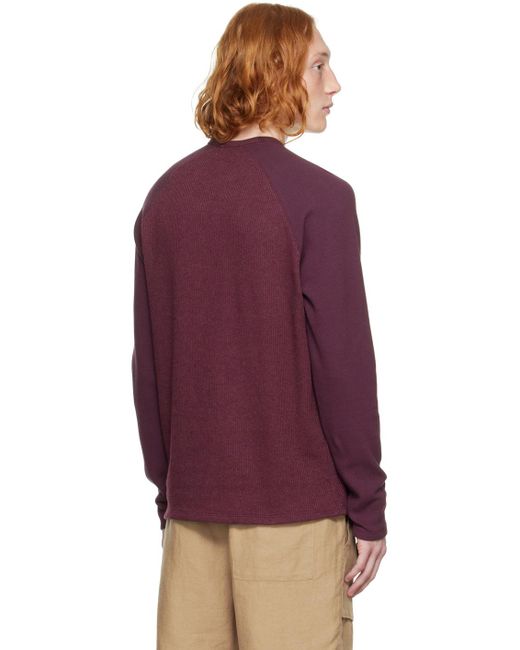 Vince Purple Burgundy Raglan Sweater for men