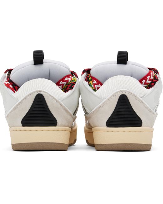 Lanvin Black Leather Curb Sneakers