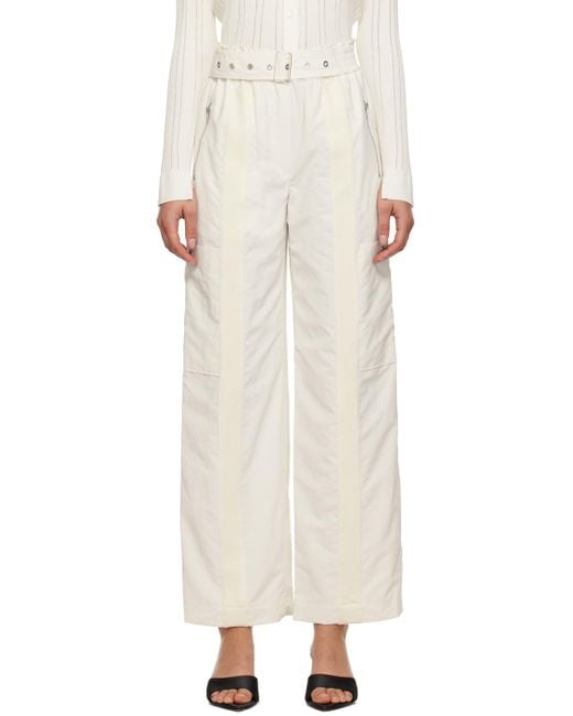 3.1 Phillip Lim Natural White Belted Trousers