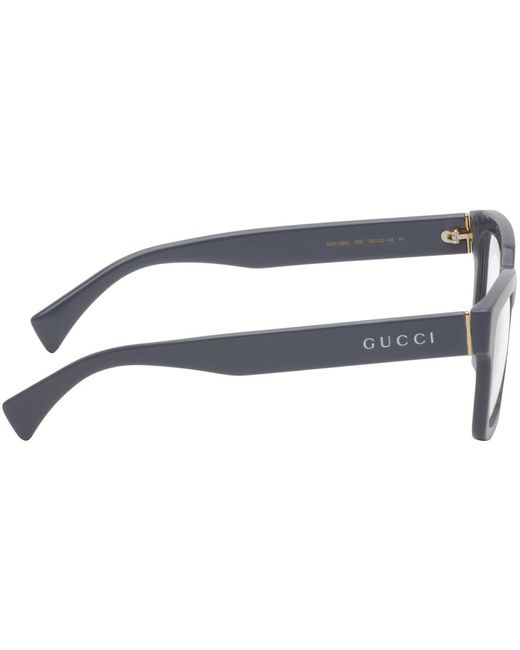 Gucci Black Gray Square Glasses for men