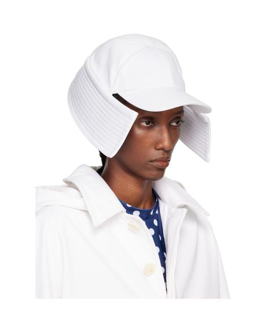 Jean Paul Gaultier White 'The Sailor Bucket' Cap