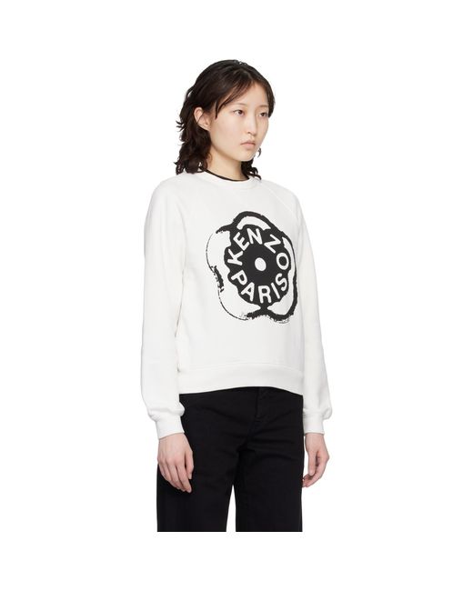 Pull Molletonné Blanc Cassé KENZO en coloris Black