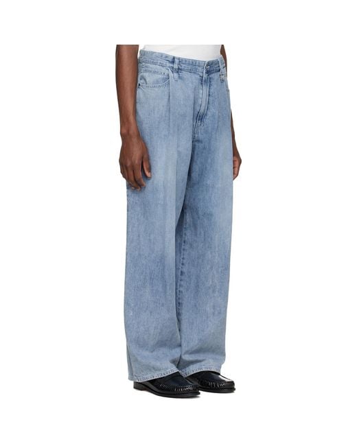 Wooyoungmi Blue Lightweight Denim Jeans for men