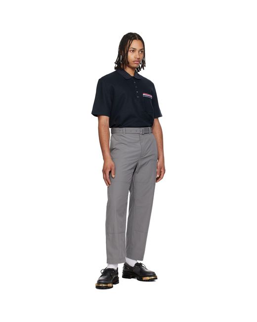 Thom Browne Black Cotton Suiting Carpenter Trousers for men