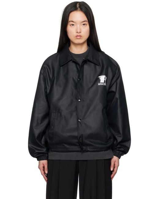 Alexander Wang Black Canvas Coach Jacket