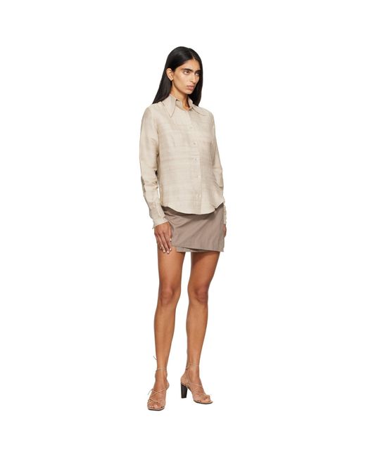 RESCHA Brown Ssense Exclusive Taupe Agaara Short Skirt