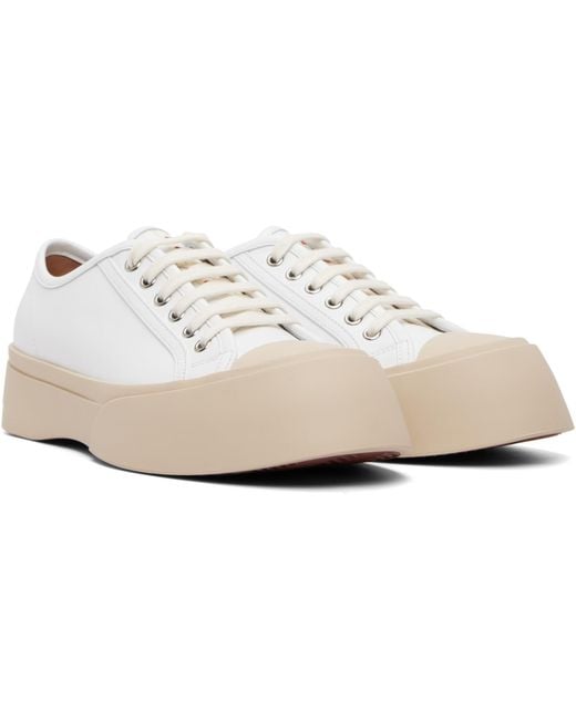 Marni White Nappa Leather Pablo Sneakers for men