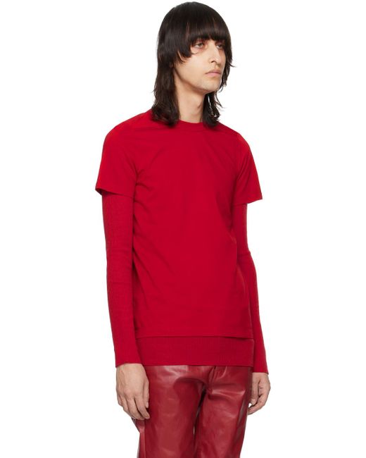 Rick Owens Red Level T-shirt for men