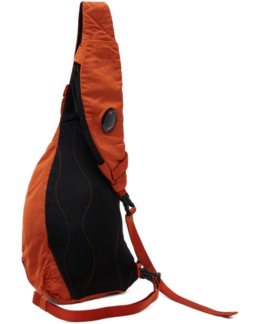 C P Company Orange Nylon B Crossbody Bag for men