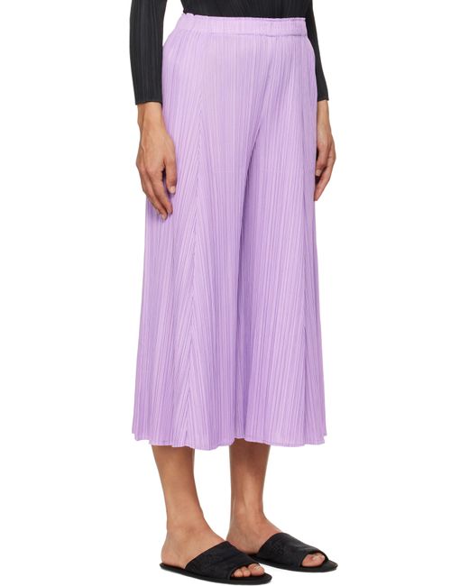 Pleats Please Issey Miyake Purple Mellow Pleats Trousers