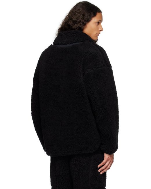 The Viridi-anne Black Boa Reversible Jacket for men