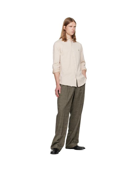 Polo Ralph Lauren Gray Jersey Knit Long Sleeve Sport Shirt for men