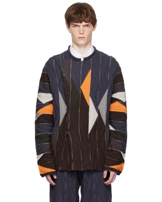 Kiko Kostadinov Blue Raday Knitted Cardigan for men