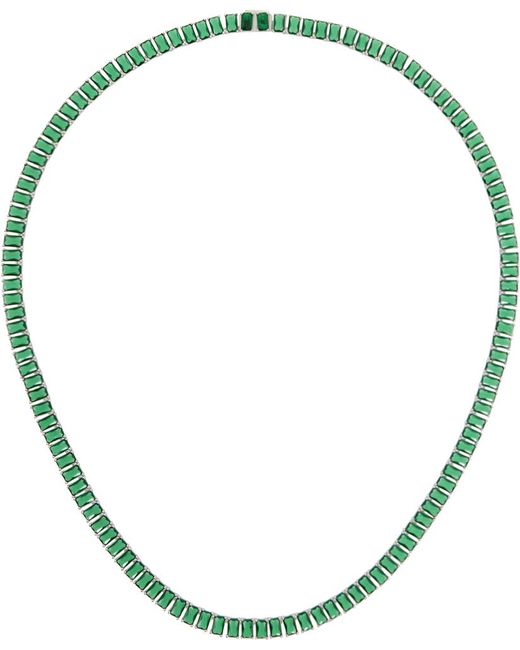 Hatton Labs Multicolor Emerald Cut Tennis Chain Necklace for men