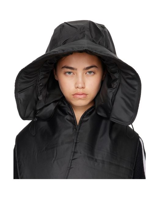 Y-3 Black Padded Hooded Scarf