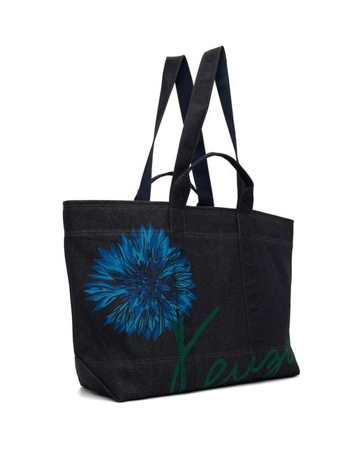 KENZO Blue Paris Tulip' Large Tote for men