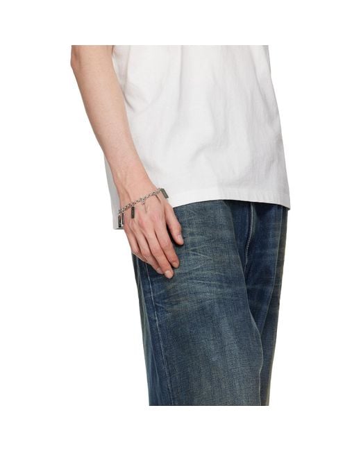 MM6 by Maison Margiela Black Numeric Charm Bracelet for men
