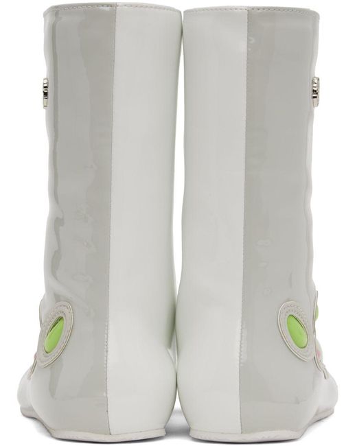 Rombaut Ssense Exclusive Off-white Alien Barefoot Boots in Green | Lyst