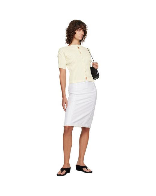 LE17SEPTEMBRE Natural Off- Millie Knit Short Cardigan